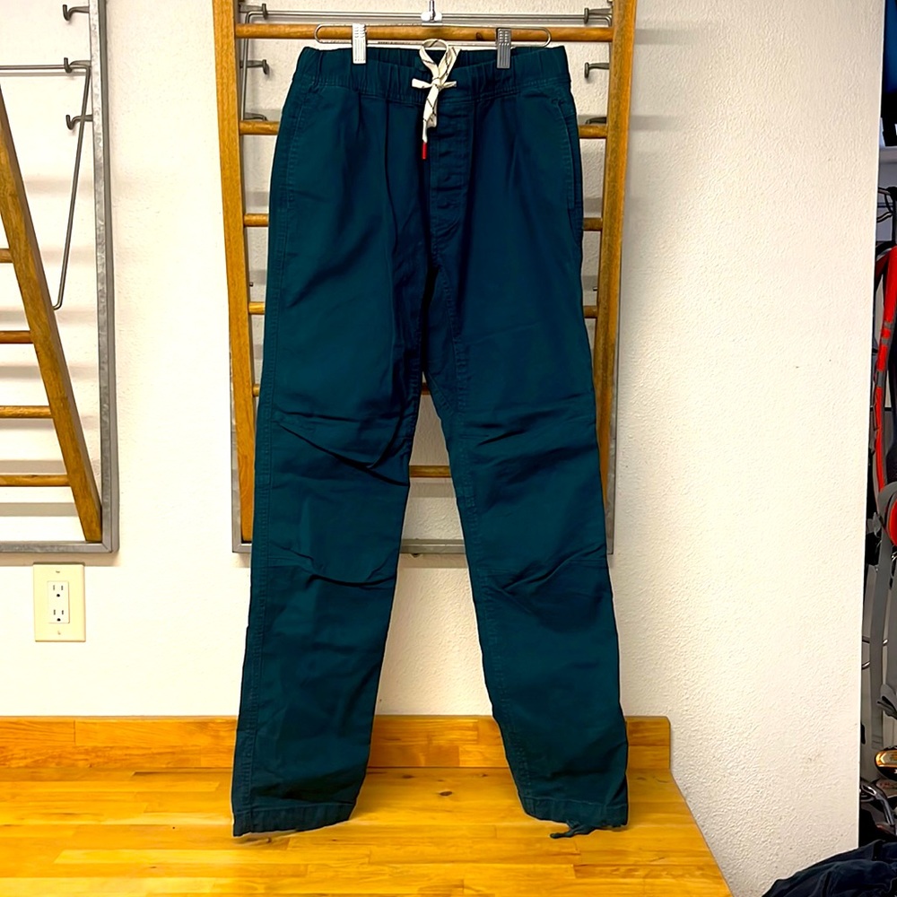 Topo Designs Mens Dirt Pants Pond Blue Size Small